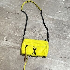 Rebecca Minkoff Electric Yellow Bag with Black Accents